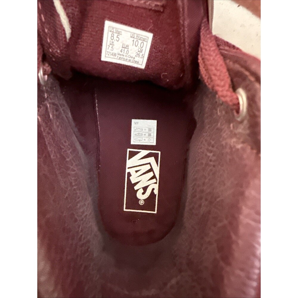 Vans Sk8 Hi Magenta Plum Womens 10 Mens 8.5 Monochrome High Top Skate Shoes - Picture 16 of 16